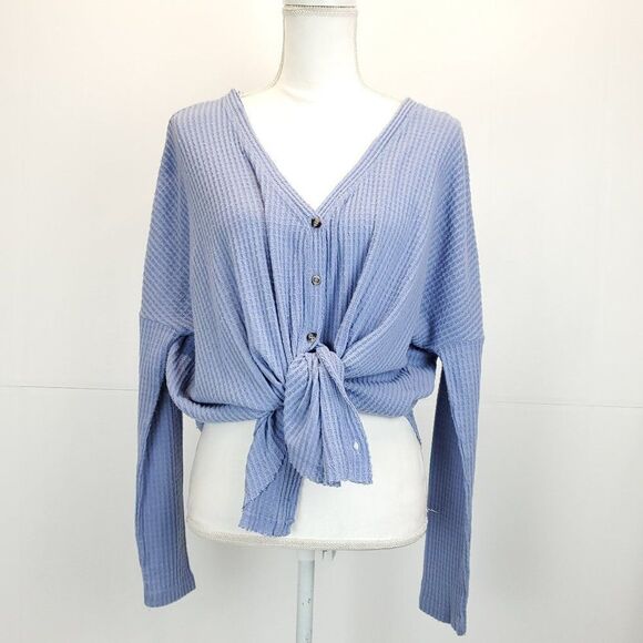 Out From Under Jojo Oversized Thermal Button-Front Top - Picture 1 of 7
